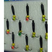 Мормышка Владимирская Черт с ушком без коронки желтый бисер 0,35 гр d-2мм