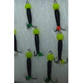 Мормышка Владимирская Черт с ушком с шариком неон 0,35 гр d-2мм