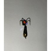 Мормышка Арсенал Черт d-4,0 мм 1,5 гр 4 крючка с золотой коронкой