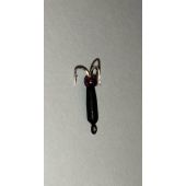 Мормышка Арсенал Черт d-2,0 мм 0,3 гр черный с бусинкой фиолет