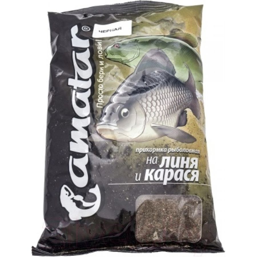 купить Прикормка Amatar Чёрная на линя и карася 750г-0