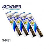 Крючок с поводком Owner S-1481 #1/0 d-0.37 черный