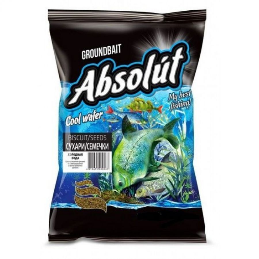 Прикормка рыболовная Absolut холодная вода 750гр Сухари/Семечки-0