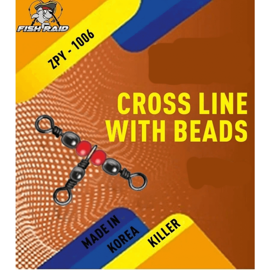 Вертлюг Killer тройной Cross line with beads-0