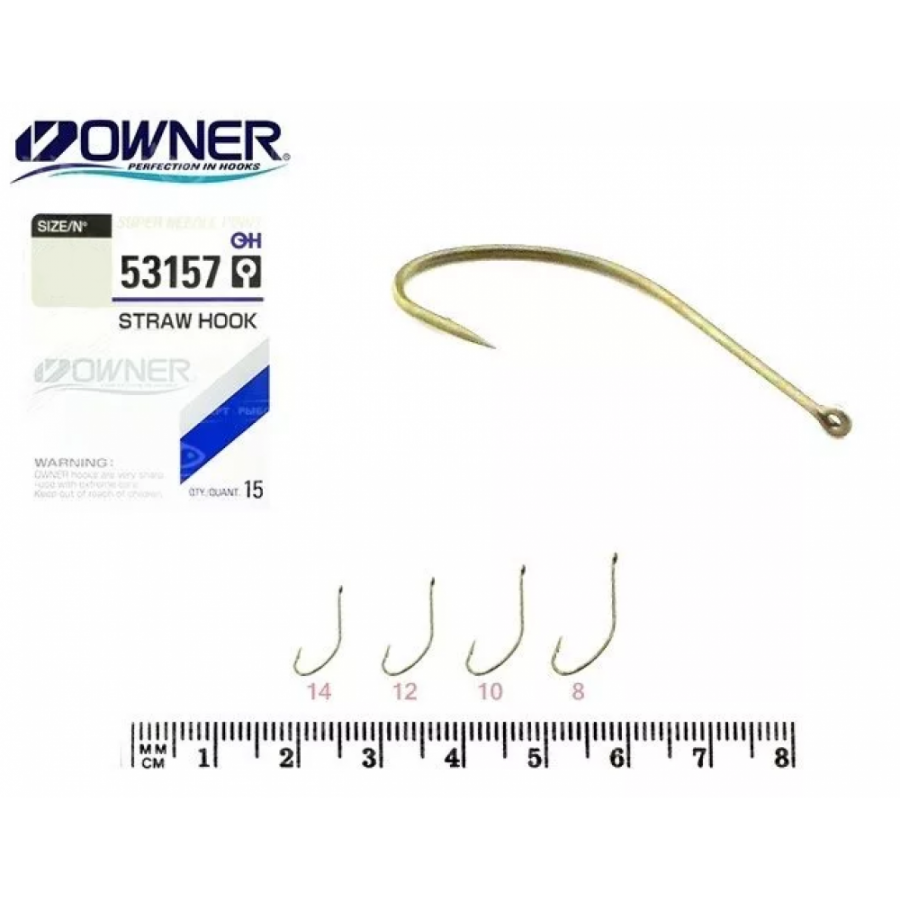 Крючок одинарный Owner 53157 Straw Hook #14-0