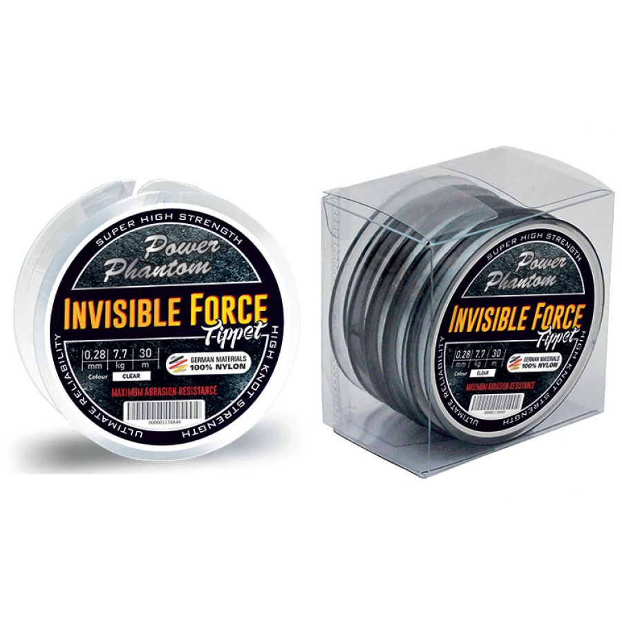 ЛЕСКА POWER PHANTOM INVISIBLE FORCE TIPPET CLEAR 30M-0