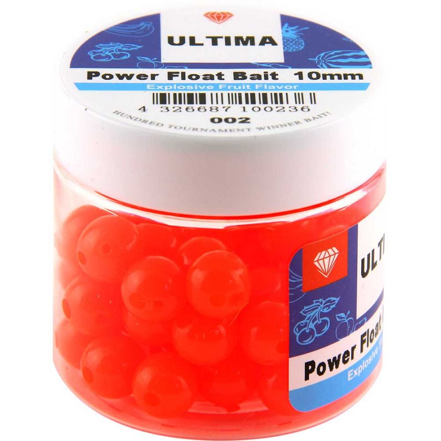Бойлы силиконовые Ultima Power Float Bait 8мм цв.оранжевый, Фрукты-0