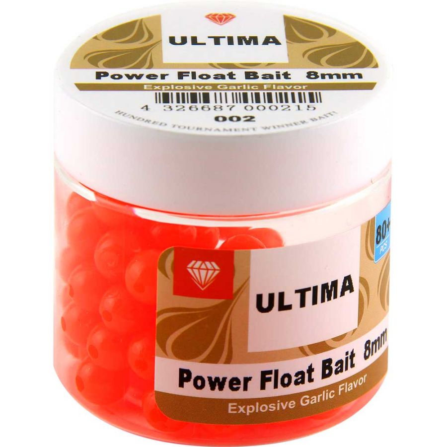 Бойлы силиконовые Ultima Power Float Bait 8мм цв.красный, Чеснок-0