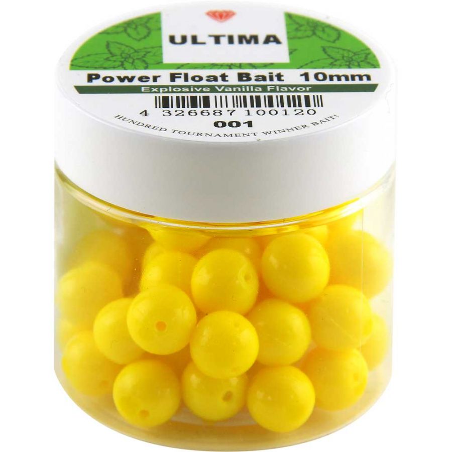 Бойлы силиконовые Ultima Power Float Bait 8мм цв.желтый, Ваниль-0