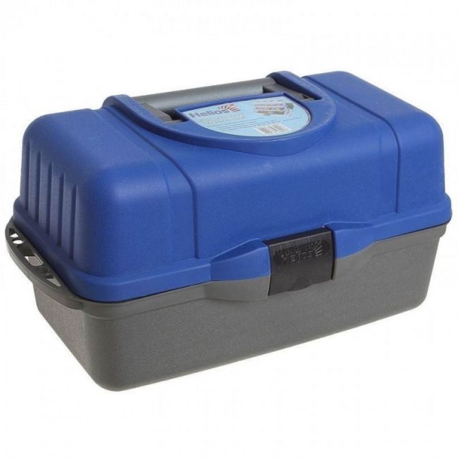 купить Ящик рыболова трехполочный синий Helios-0