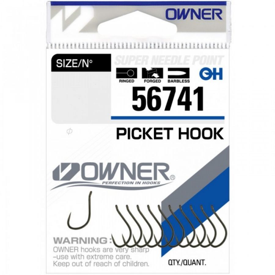 Крючок одинарный Owner 56741 Picket Hook #8 brown-0
