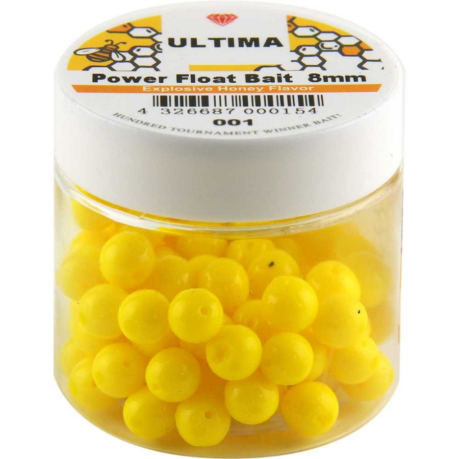 Бойлы силиконовые Ultima Power Float Bait 8мм цв.желтый, Кукуруза-0