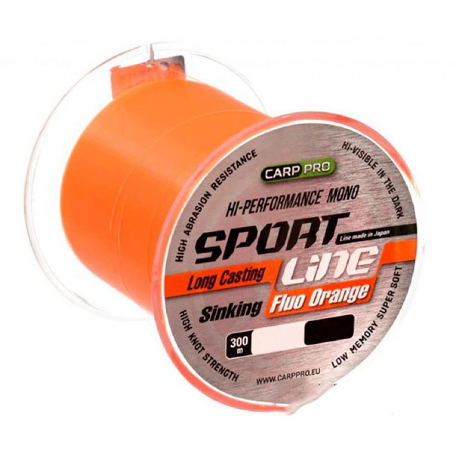 купить Леска CARP PRO Sport Line Fluo Orange 300M 0,335 mm-0