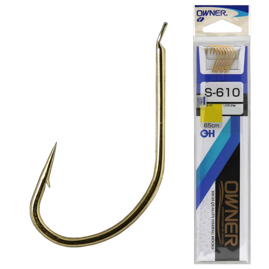 купить Крючок с поводком Owner S-610 #10 d-0.14 золото-0