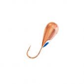 Мормышка DS Fishing для бокового кивка свинцовая Капля с отверст d-5,0 1,37гр медь,разноцв глаз