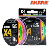 Плетенка Akara Top Trolling 4X Мультиколор 150 м