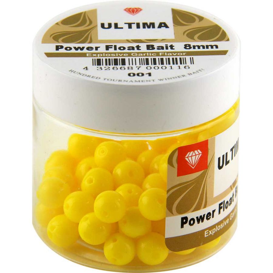 Бойлы силиконовые Ultima Power Float Bait 10мм цв.желтый, Чеснок-0