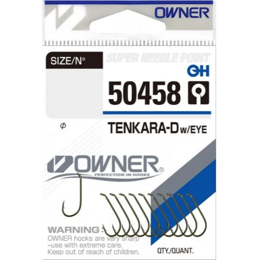купить Крючок одинарный Owner 50458 Tenkara Down w/eye #10-0