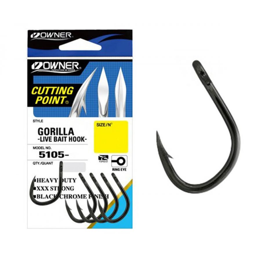 Крючок одинарный Owner 5105 Cut Gorilla #9/0-0