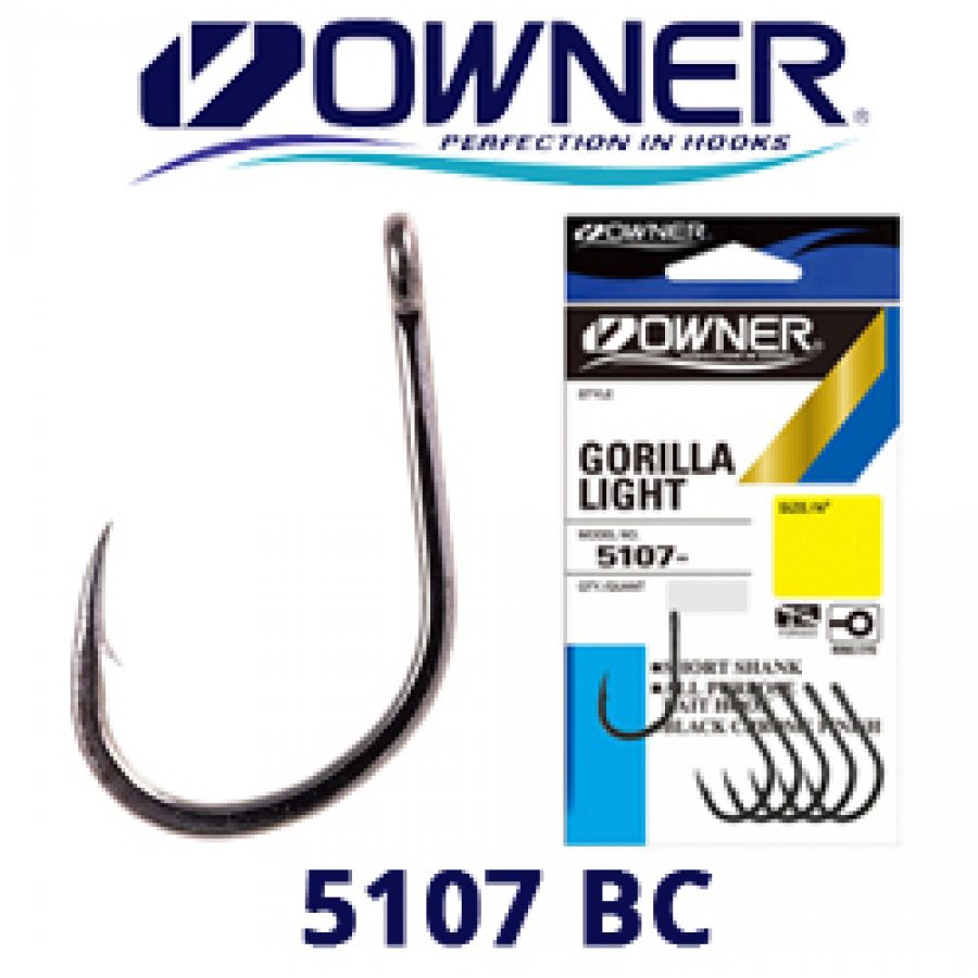 Крючок одинарный Owner 5107 Gorilla light #3/0-0