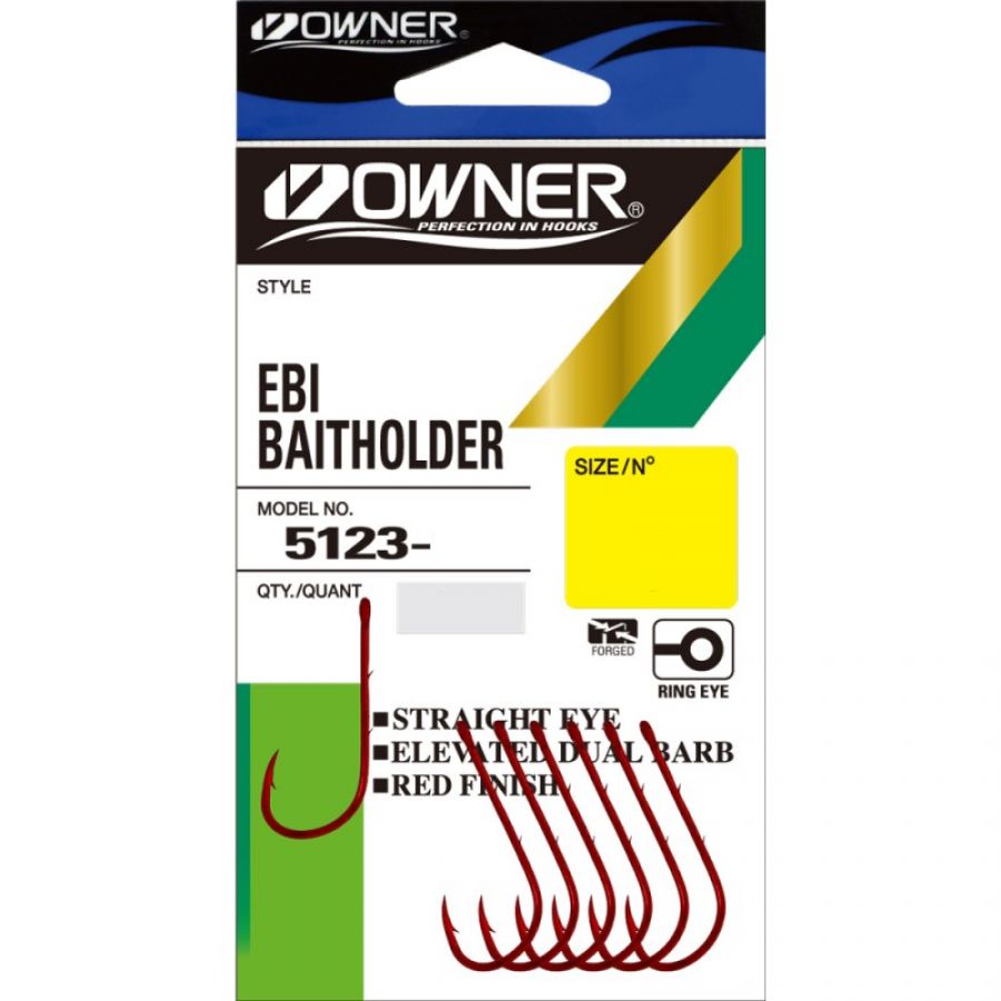 купить Крючок одинарный Owner 5123 Ebi Baitholder #1/0-0