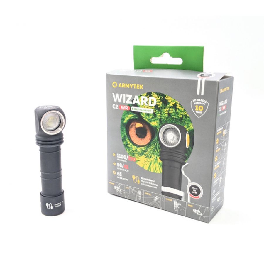 Фонарь налобный ARMYTEK WIZARD C2 WR Magnet USB-0
