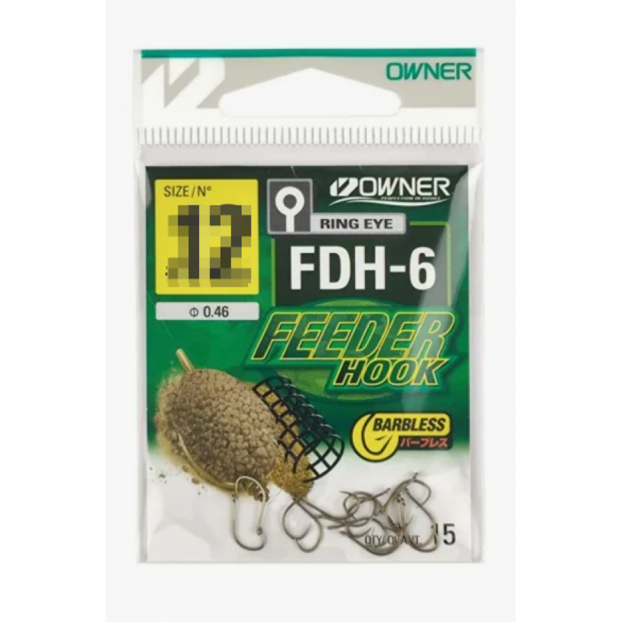 Крючок одинарный Owner 56946 Feeder Hook FDH-6 brown-0
