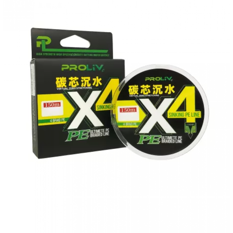 Плетенка ProLive Х4+1 150м тонущая зеленая-0